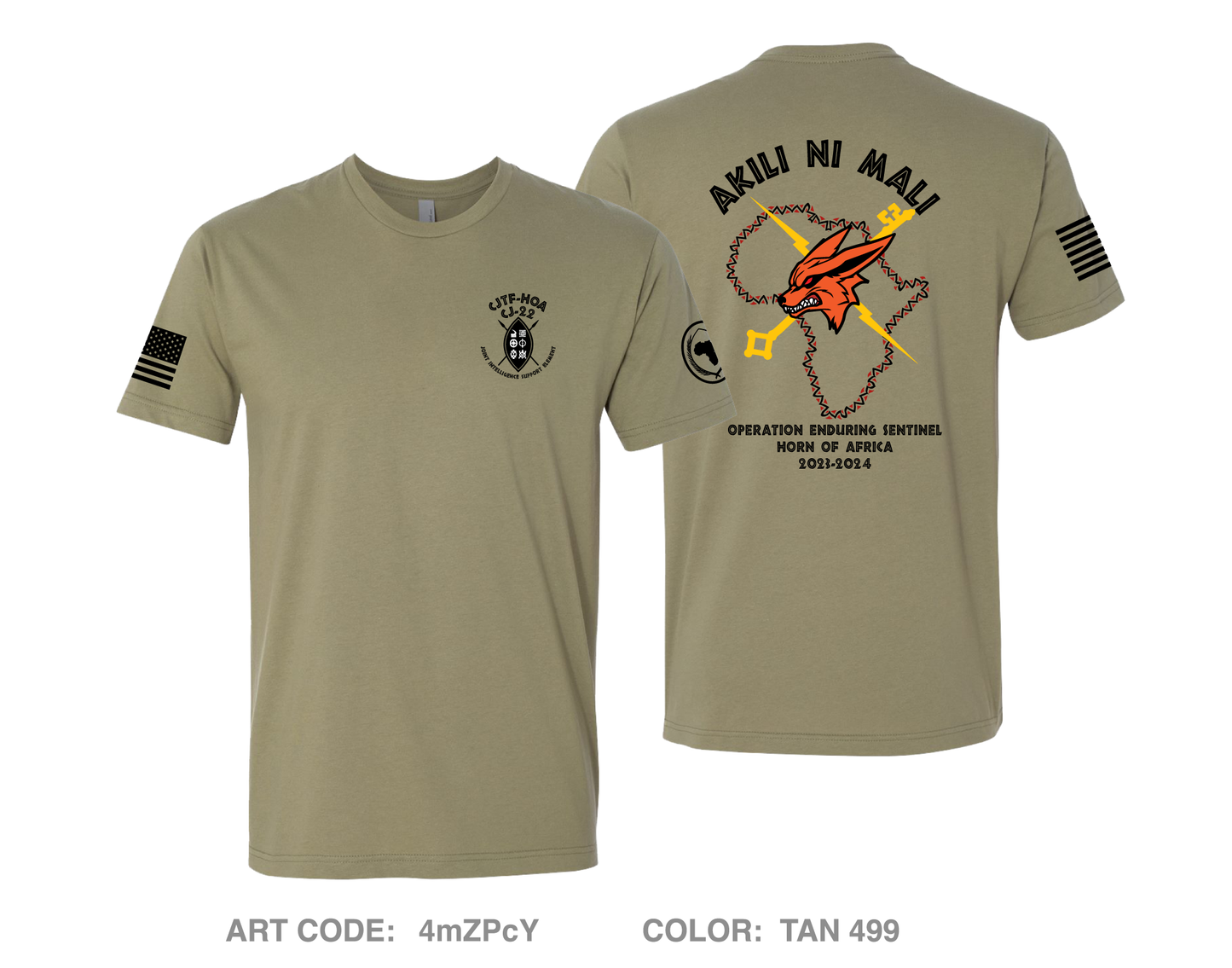 Joint Intelligence Support Element, CJ-22, CJTF-HOA Comfort Unisex Cotton SS Tee - 4mZPcY