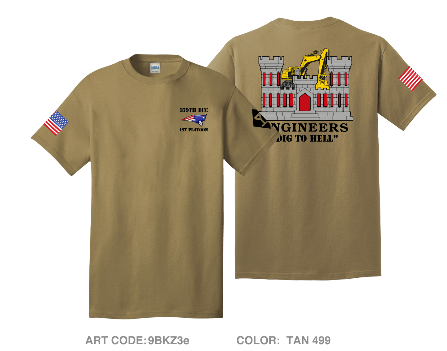 379TH Engineer Construction Company Comfort Unisex Cotton SS Tee - 9BKZ3e