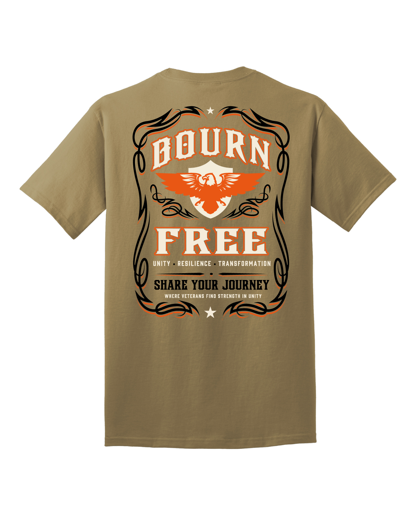 Bourn Free Comfort Unisex Cotton SS Tee - Unity.Resilience.Transformation