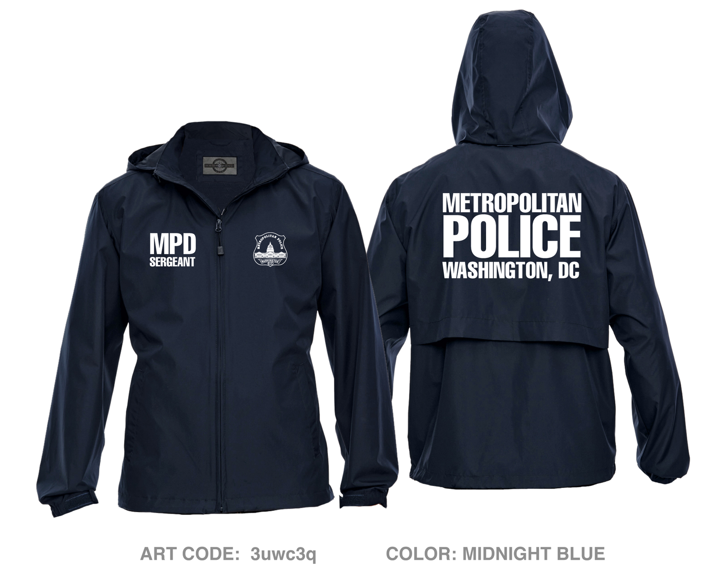 Metropolitan Police Department - DC Lite Hi-Tech Performance Jacket - SERGEANT - 3uwc3q