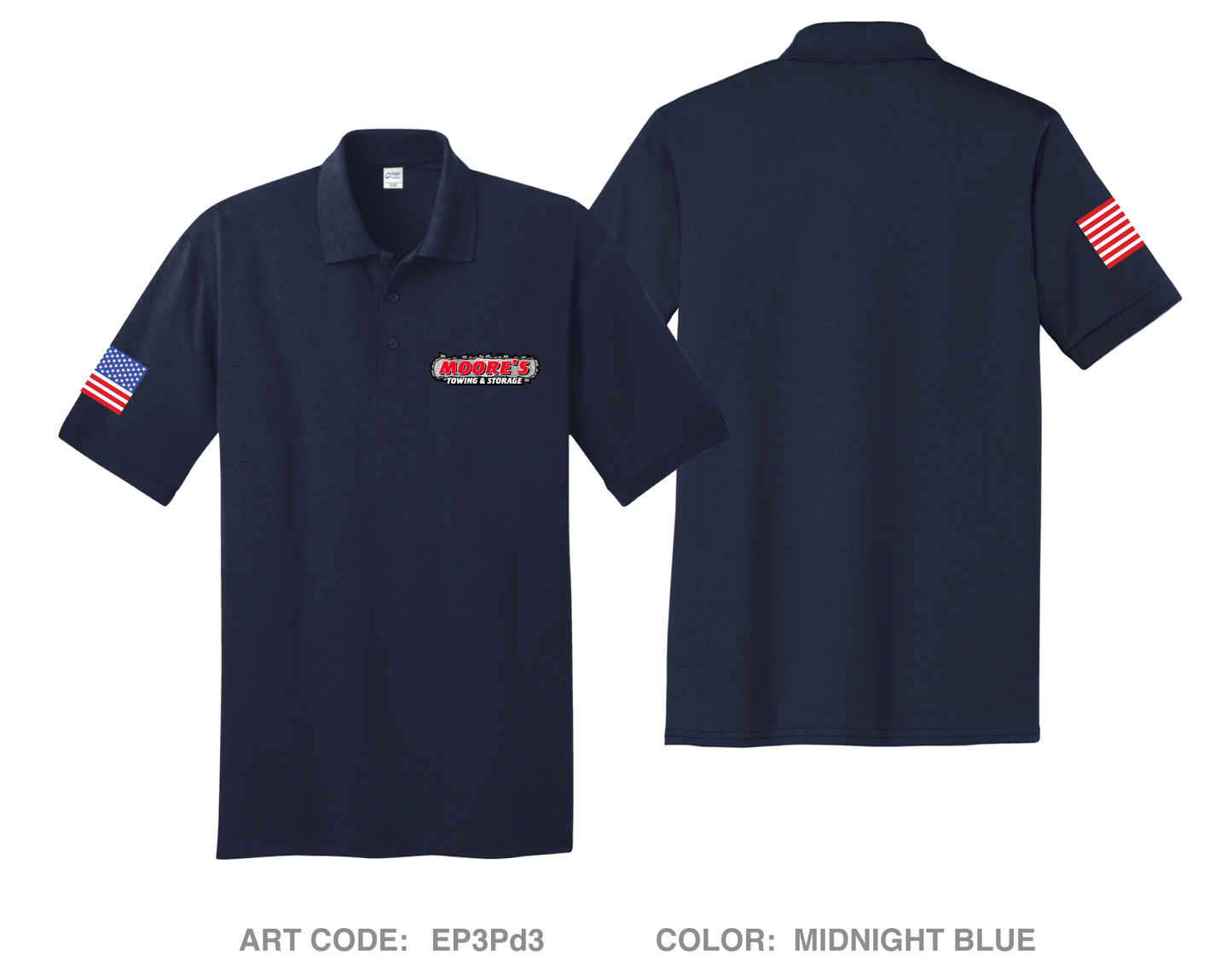 Moore's Towing Hi-Tech Performance Men's SS Polo - EP3Pd3