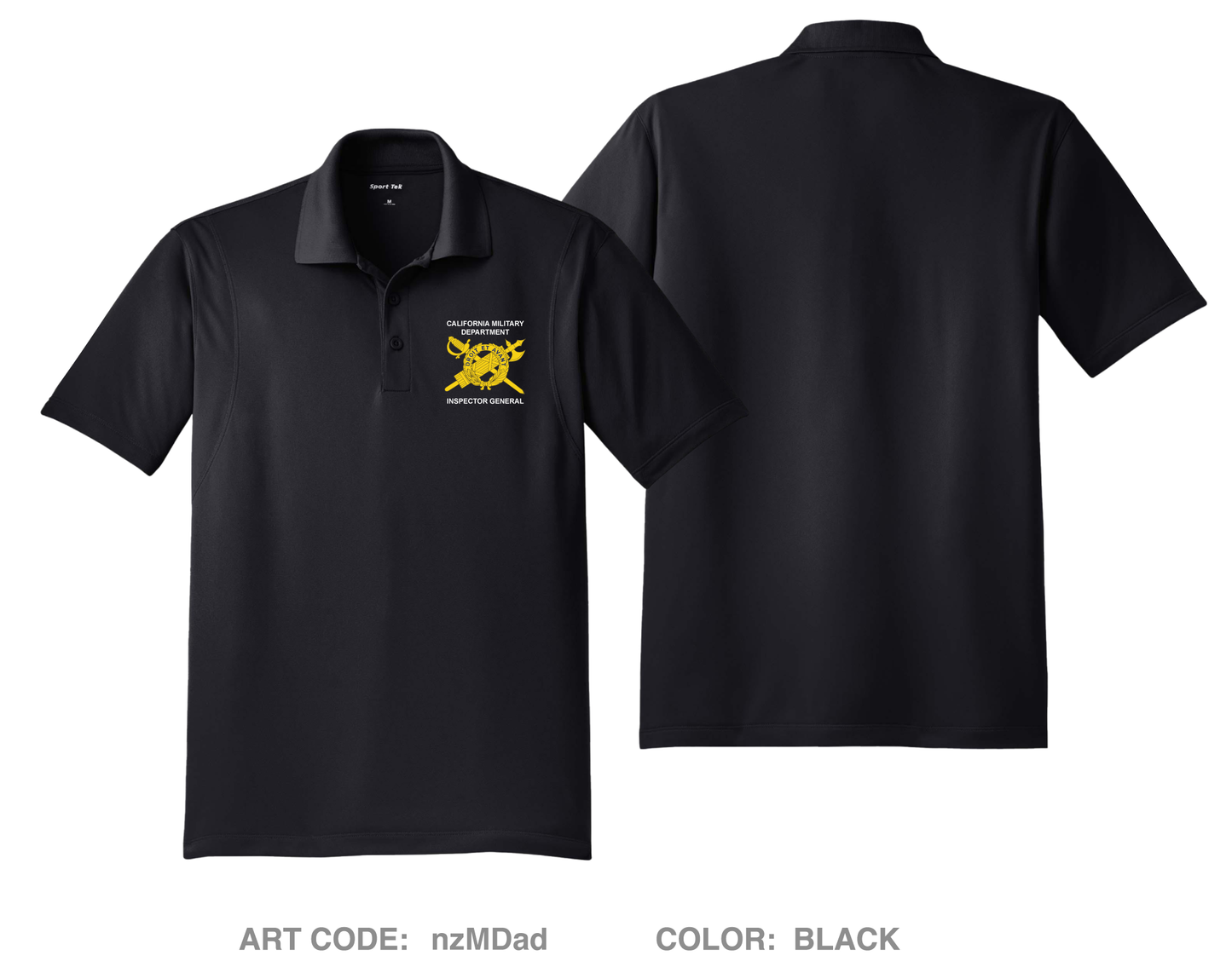 California Military Department Hi-Tech Performance Men's SS Polo - nzMDad