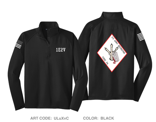 1E2V Fighting Cocks Hi-Tech Performance Quarter-Zip Fleece Jacket - ULuXvC