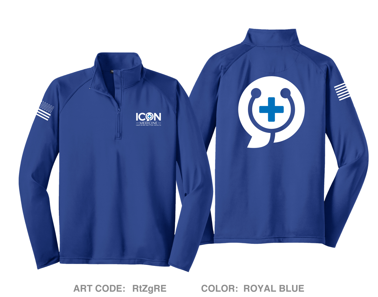 ICON MEDICINE Hi-Tech Performance Quarter-Zip Fleece Jacket - RtZgRE