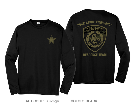 CERT Corrections Emergency Response Team Hi-Tech Performance Unisex LS Tee - XuZngK