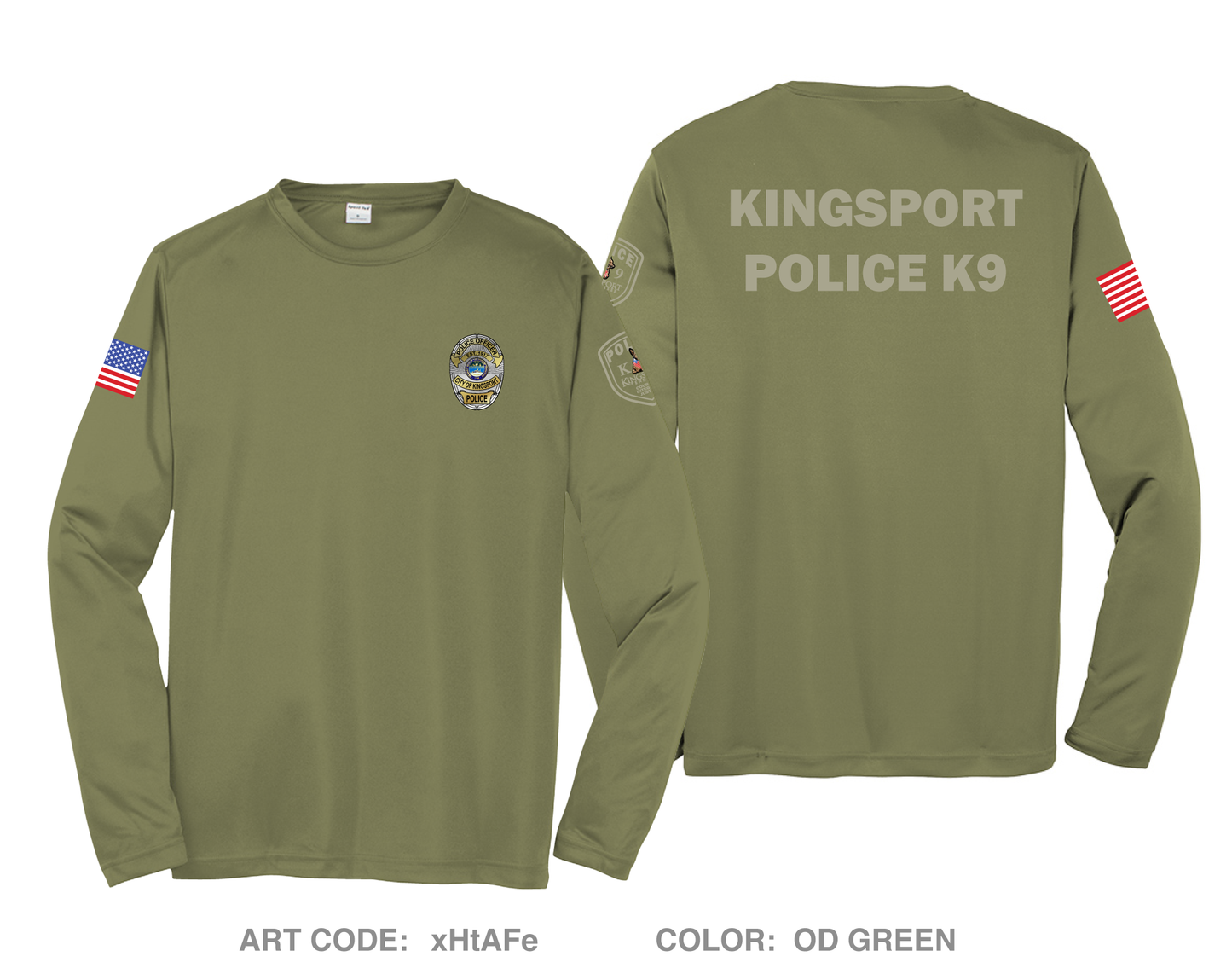 Kingsport Police Department Hi-Tech Performance Unisex LS Tee - xHtAFe