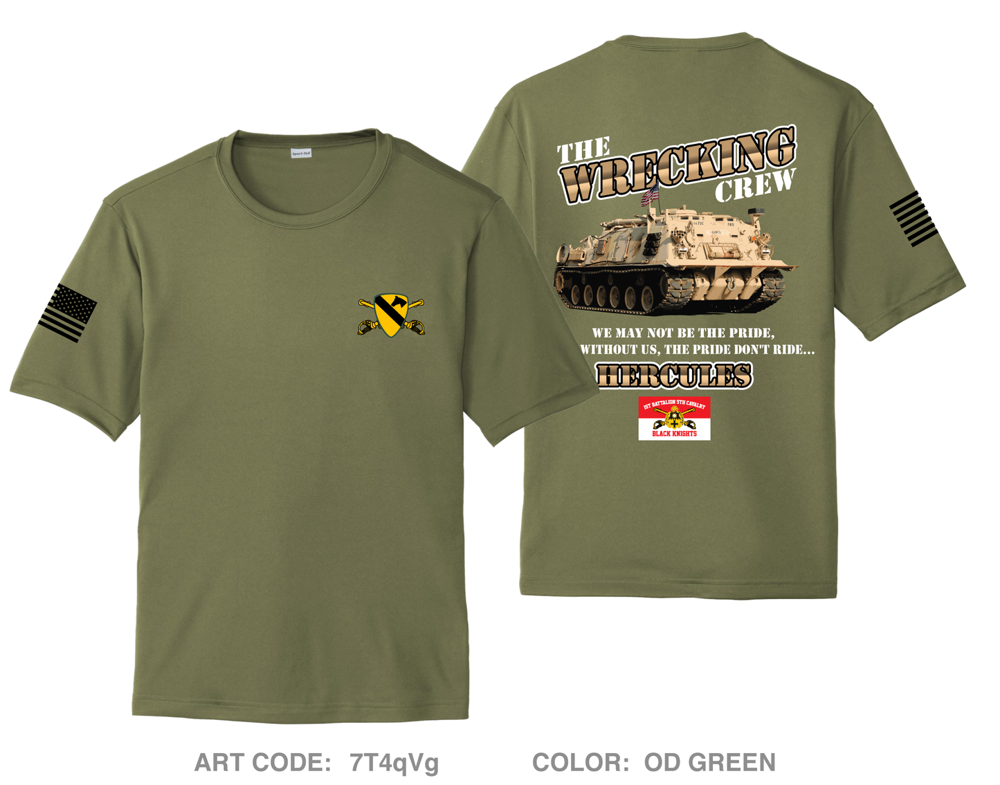 1st Cav Hi-Tech Performance Unisex SS Tee - 7T4qVg