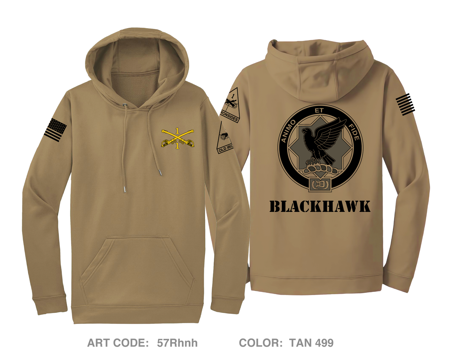 1st Squadron 1st calvary regiment Hi-Tech Performance Hoodie - 57Rhnh