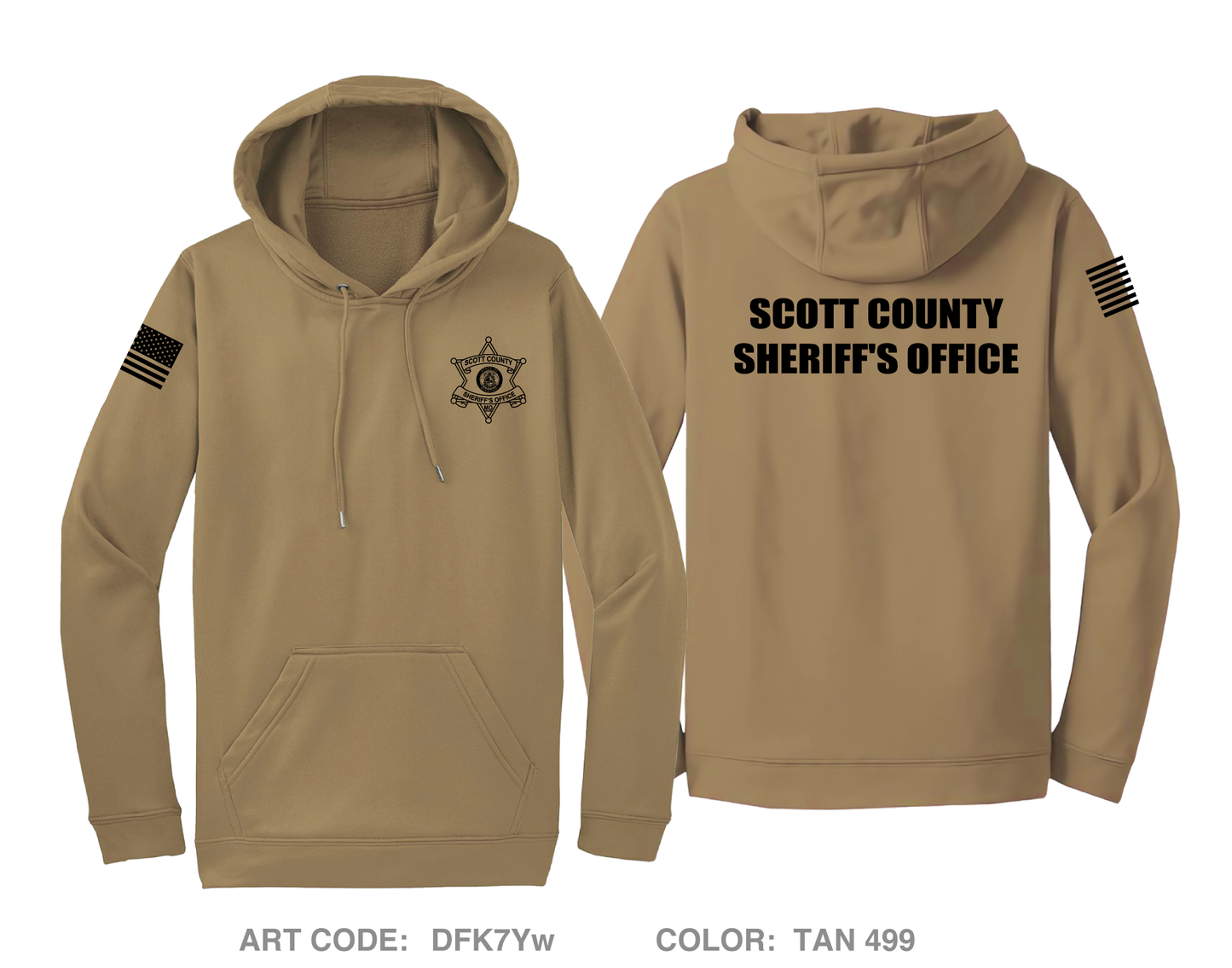 Scott County Sheriff's Office Hi-Tech Performance Hoodie - DFK7Yw