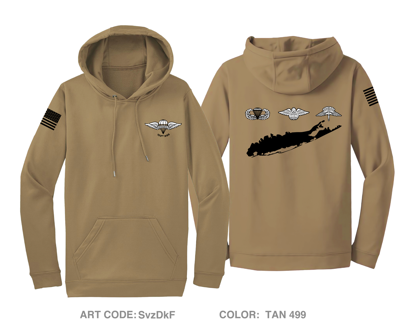 103rd riggers Hi-Tech Performance Hoodie - SvzDkF