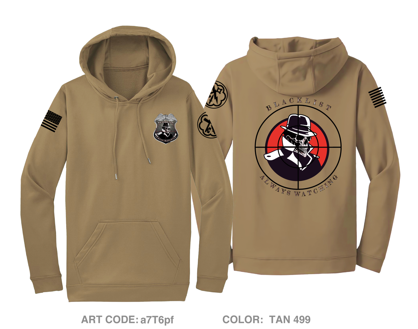 B Co, 307th MI BN, 207th MIB Hi-Tech Performance Hoodie - a7T6pf