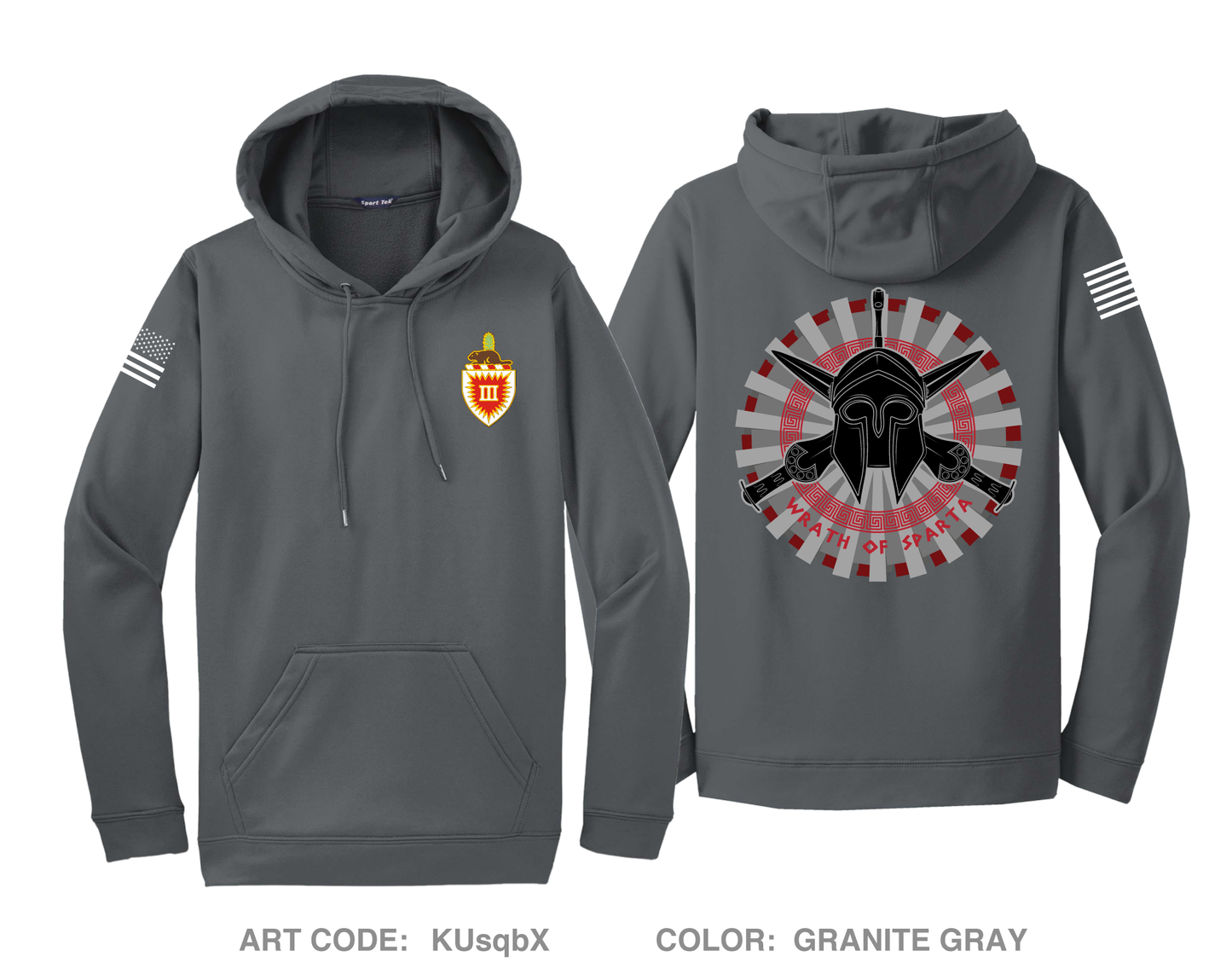 HHC | 3 EN SPARTANS Hi-Tech Performance Hoodie - KUsqbX