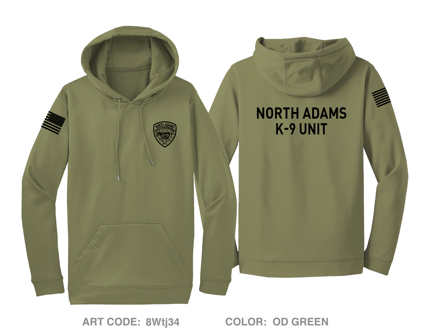 North Adams Police Detective Unit Comfort Unisex Hooded Sweatshirt - 8Wtj34