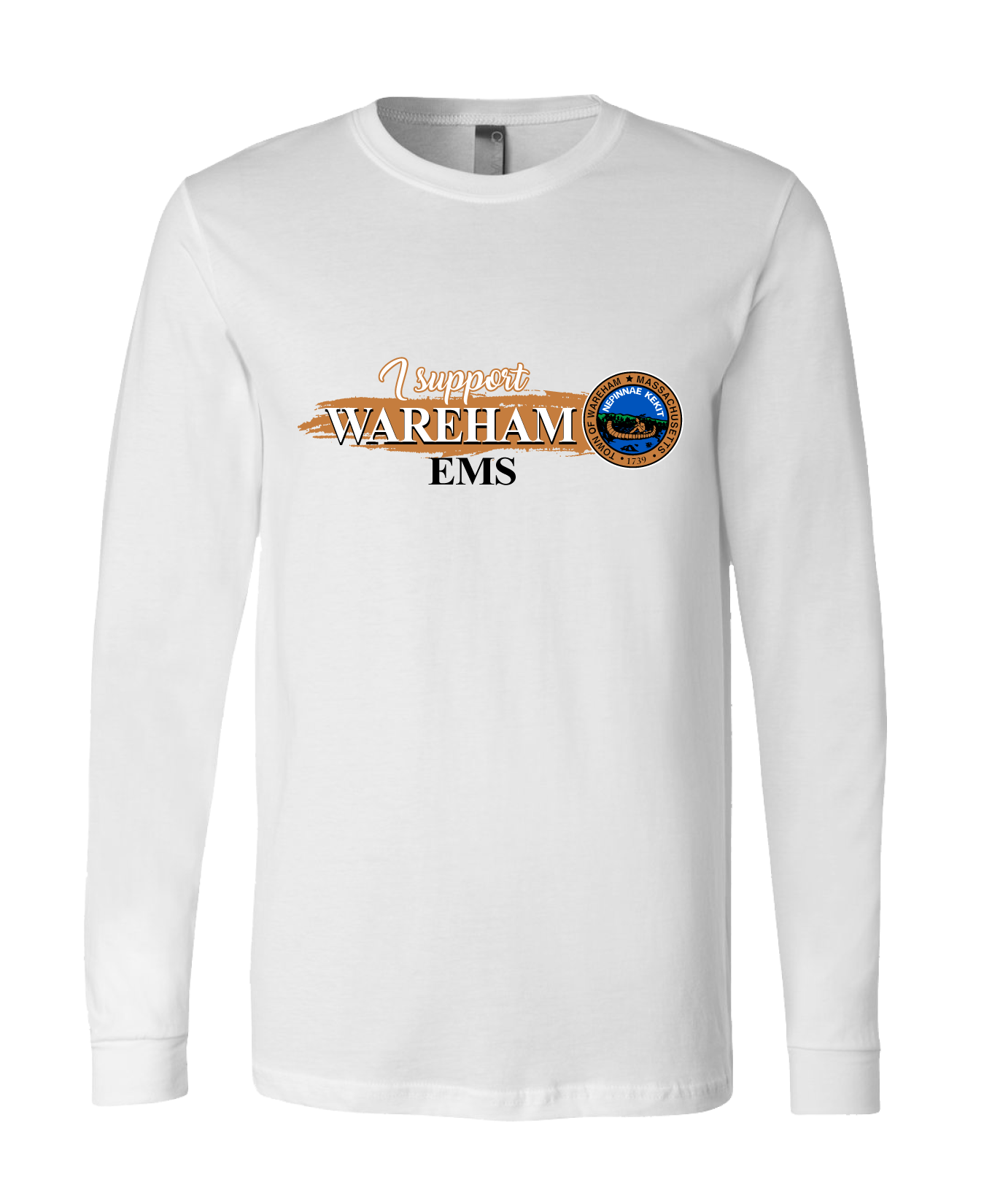 Wareham EMS Comfort Unisex Cotton LS Tee - Lighthouse