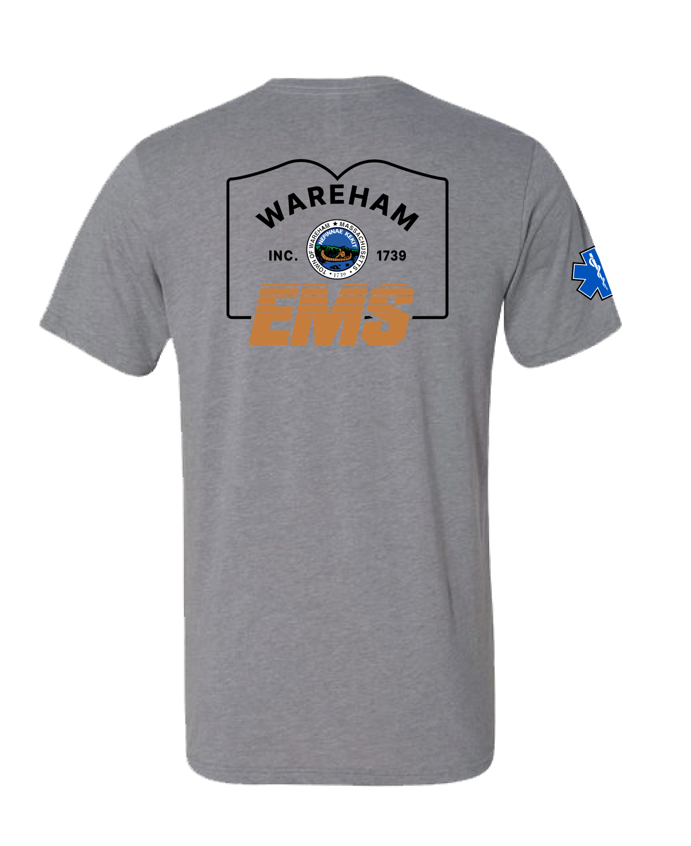 Wareham EMS Comfort Unisex Triblend SS Tee - Town Sign