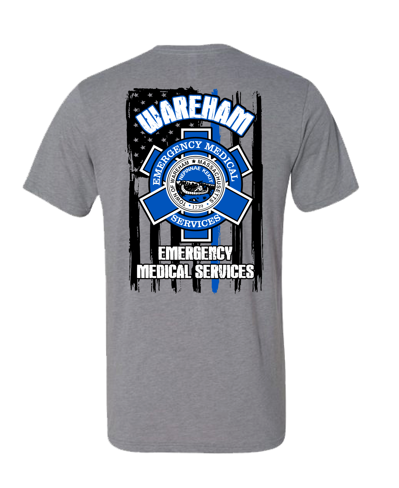 Wareham EMS Comfort Unisex Triblend SS Tee - American Flag