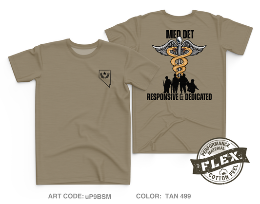 Nevada Army National Guard Medical Detachment Core Men's SS Flex Performance Tee - uP9BSM