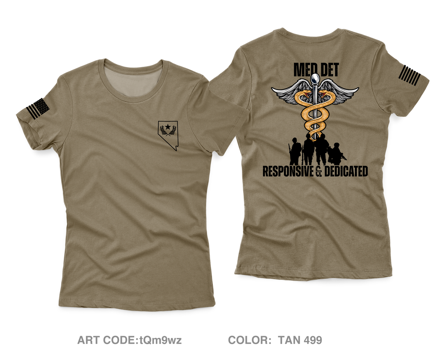 Nevada Army National Guard Medical Detachment Core Women's SS Performance Tee - tQm9wz