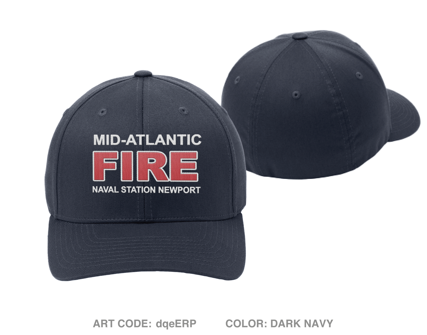 Naval Station Newport Fire and Emergency Embroidered Flexfit Cap - dqeERP