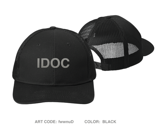 IDOC Putnamville Embroidered Snapback Trucker Cap - fwwnuD