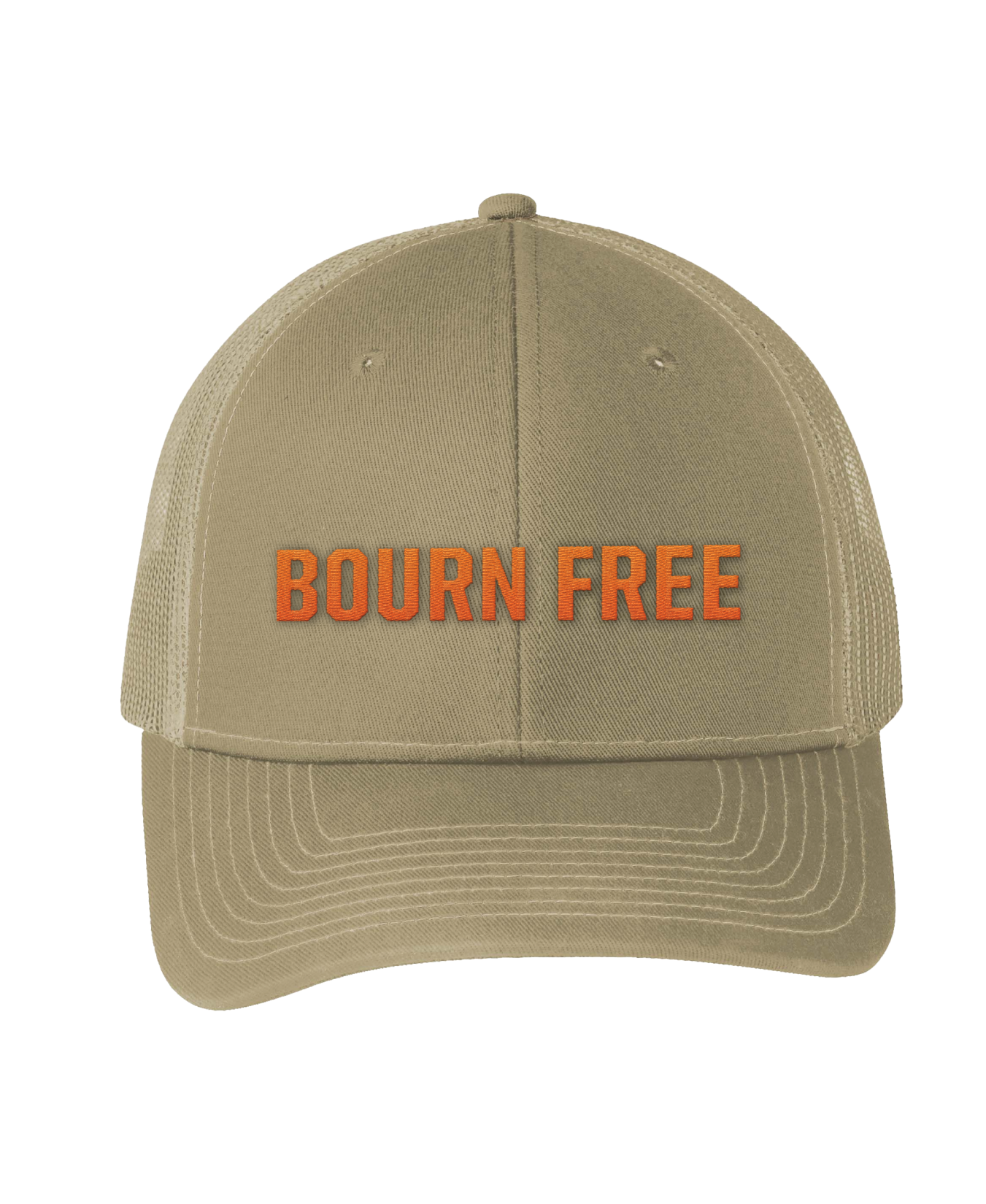 Bourn Free Embroidered Snapback Trucker Cap - Word Logo