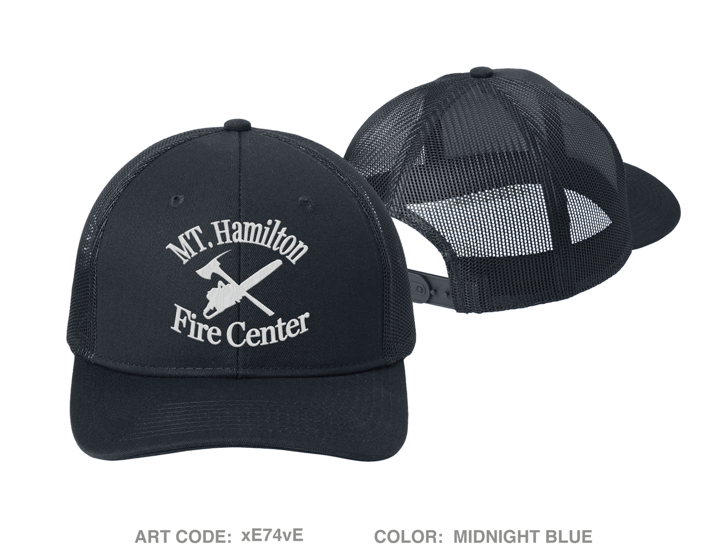 Mount Hamilton Fire Center Embroidered Snapback Trucker Cap - xE74vE