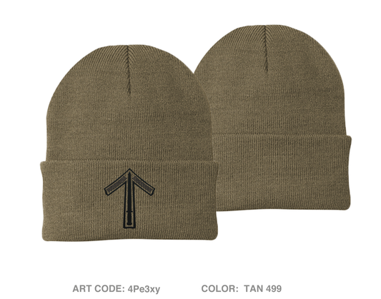 TF-48 Embroidered Knit Beanie - 4Pe3xy