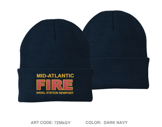 Naval Station Newport Fire and Emergency Embroidered Knit Beanie - 7ZMkGY