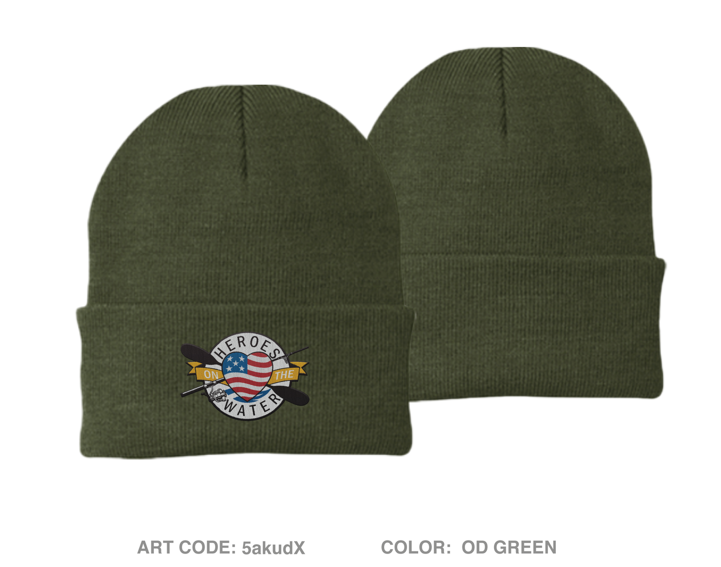 Heroes on the Water - Avila Beach Chapter Embroidered Knit Beanie - 5akudX