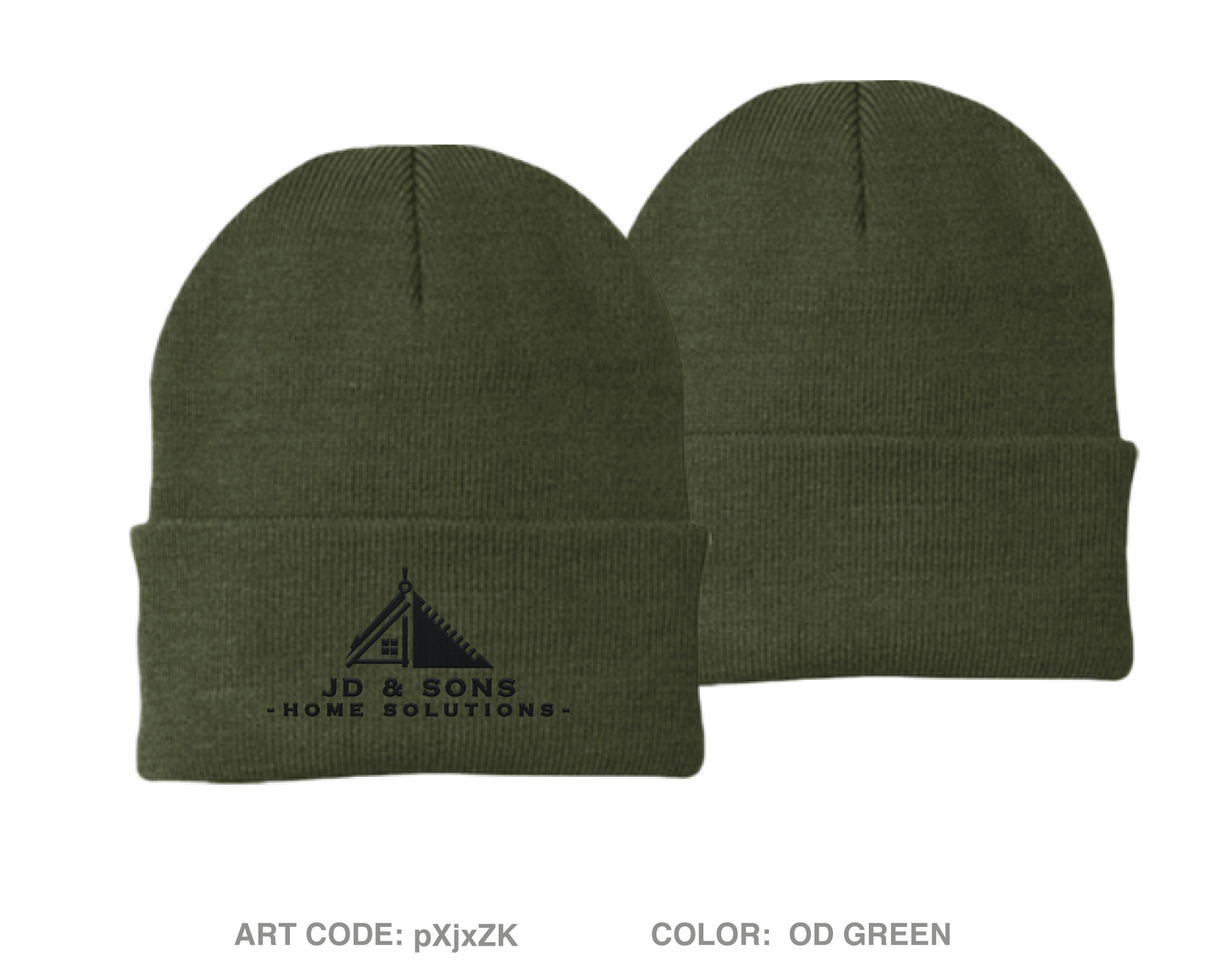 JD & Sons Home Solutions Embroidered Knit Beanie - pXjxZK