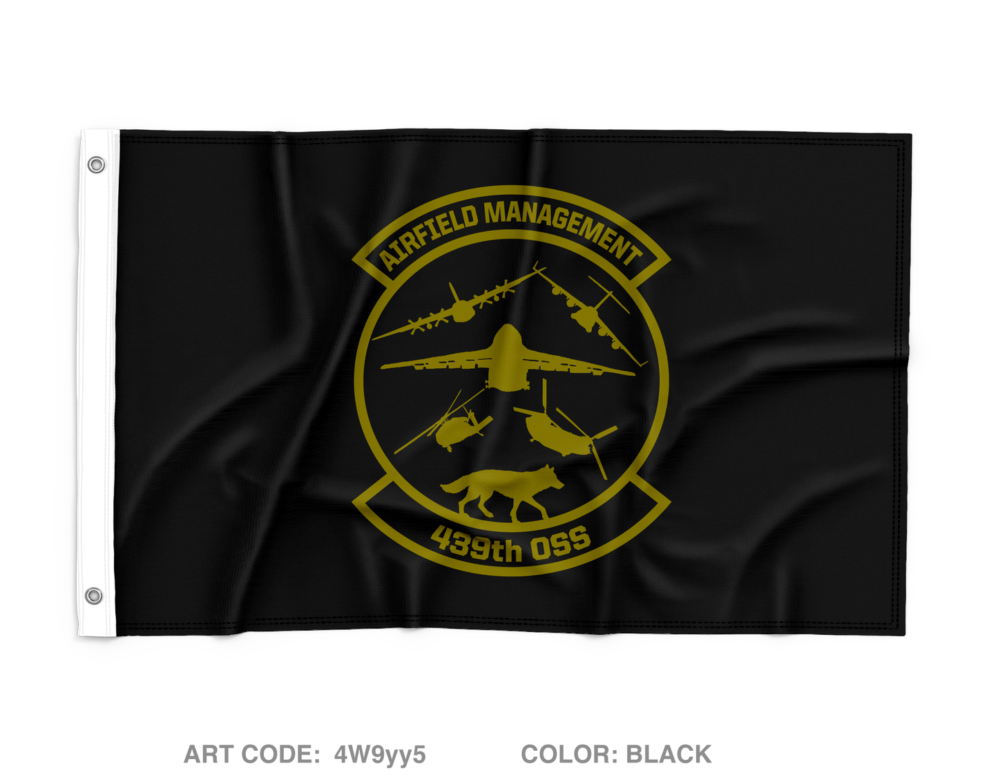 KCEF 439TH AIRFIELD MANAGEMENT Wall Flag - 4W9yy5