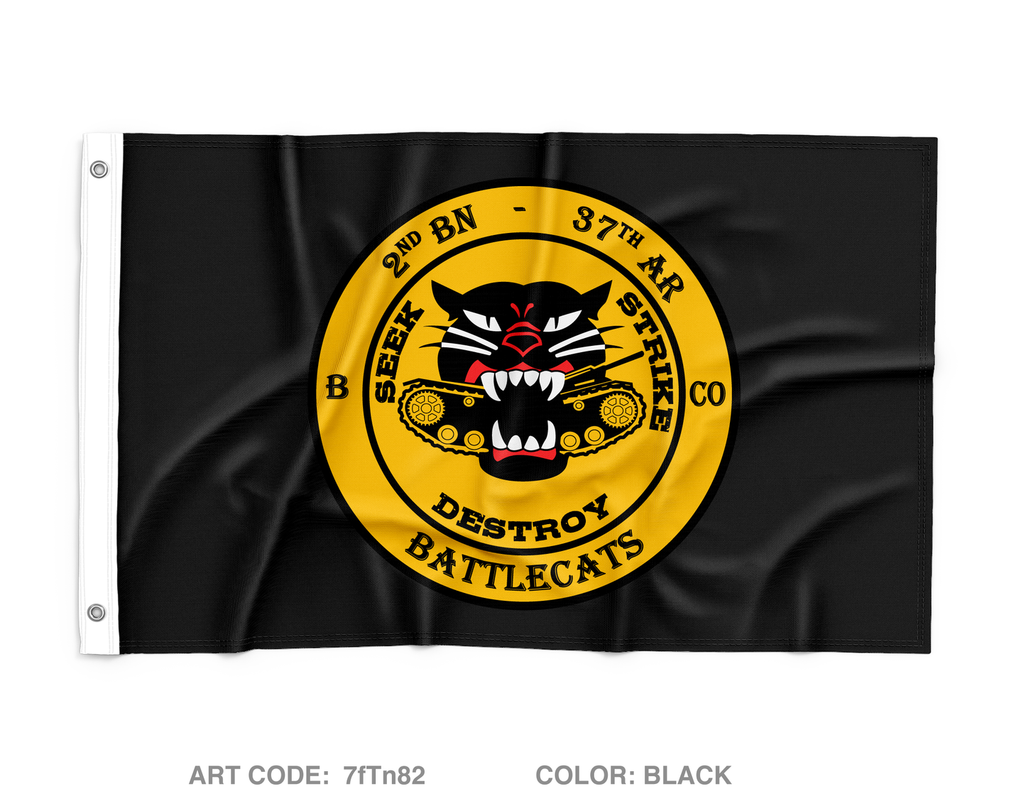 Battlecat Co, 2-37 AR, 1|1 AD Wall Flag - 7fTn82