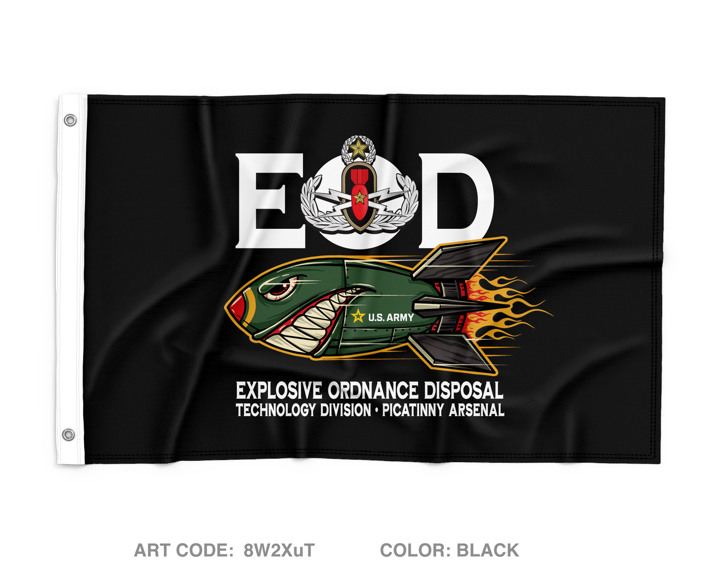 Explosive Ordnance Disposal Technology Division (EOD) Wall Flag - 8W2XuT