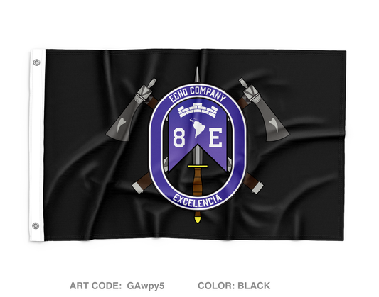 E Co, 98th CA BN Wall Flag - GAwpy5