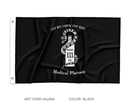 Medical Platoon, HHC, 1st BN, 158th INF REG Wall Flag - Hxy8b6