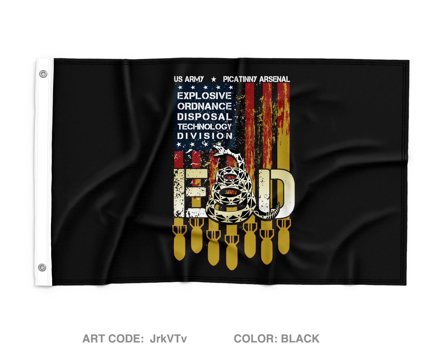 Explosive Ordnance Disposal Technology Division (EOD) Wall Flag - JrkVTv