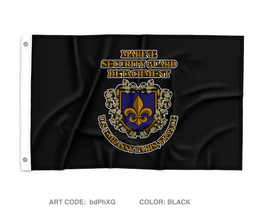 Marine Security Guard Detachment Paris, France Wall Flag - bdPhXG