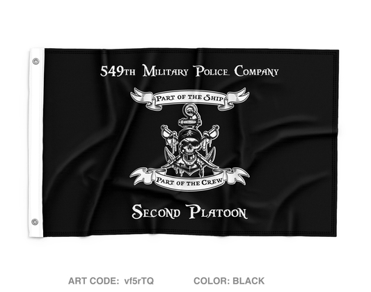 Second Platoon, 549 MP Company Wall Flag - vf5rTQ