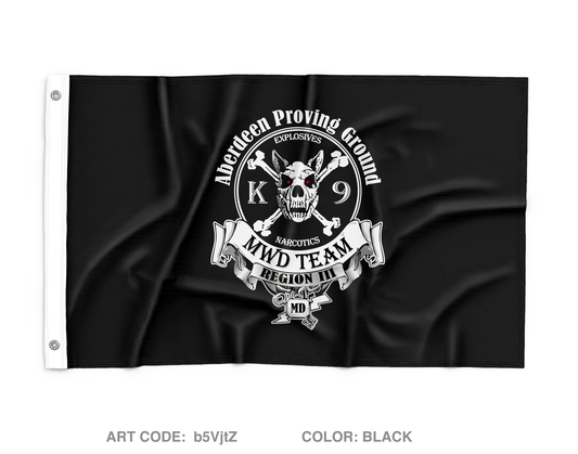 Aberdeen Proving Ground Police Department Wall Flag - b5VjtZ