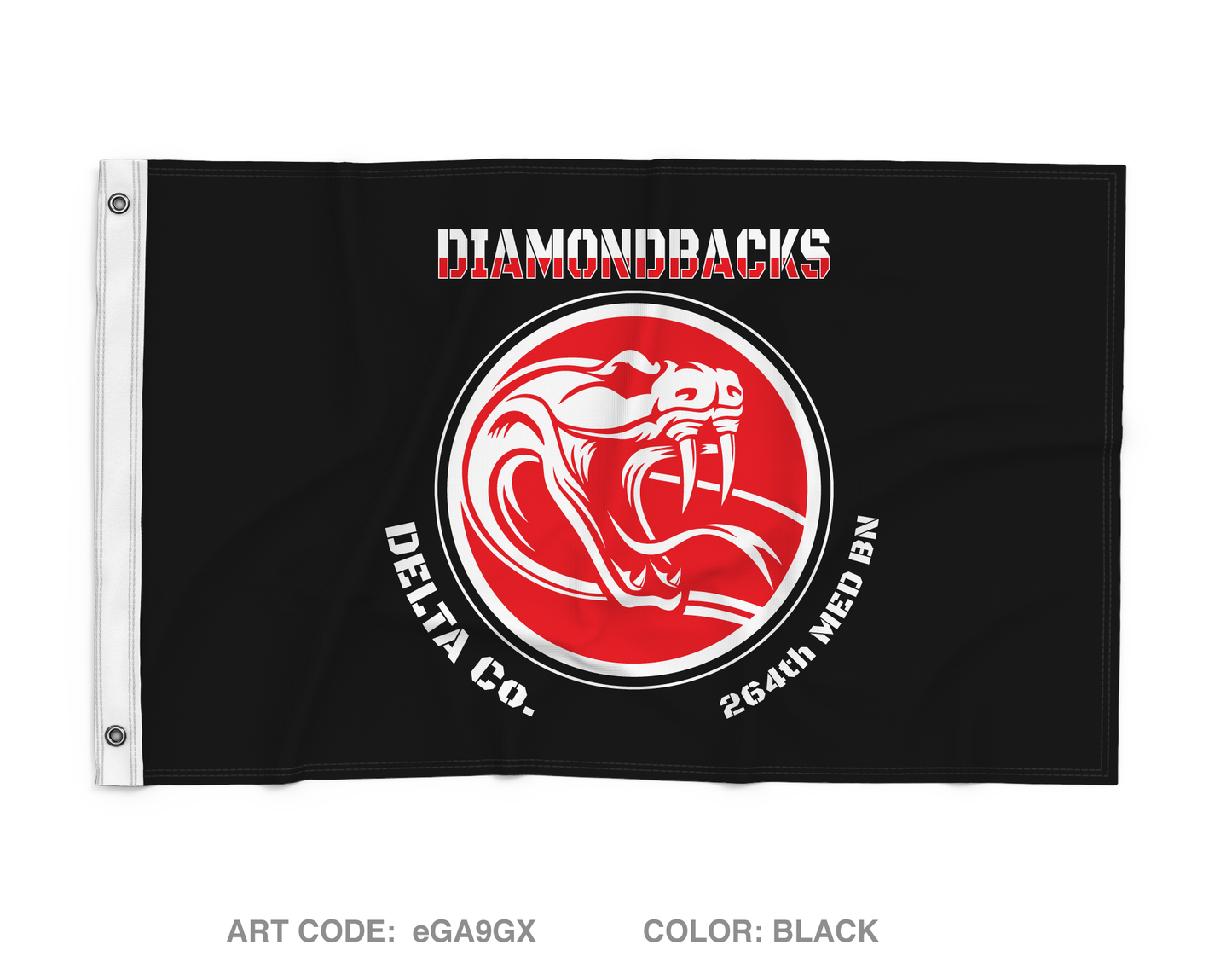 Delta Company, 264th MED BN Wall Flag - eGA9GX