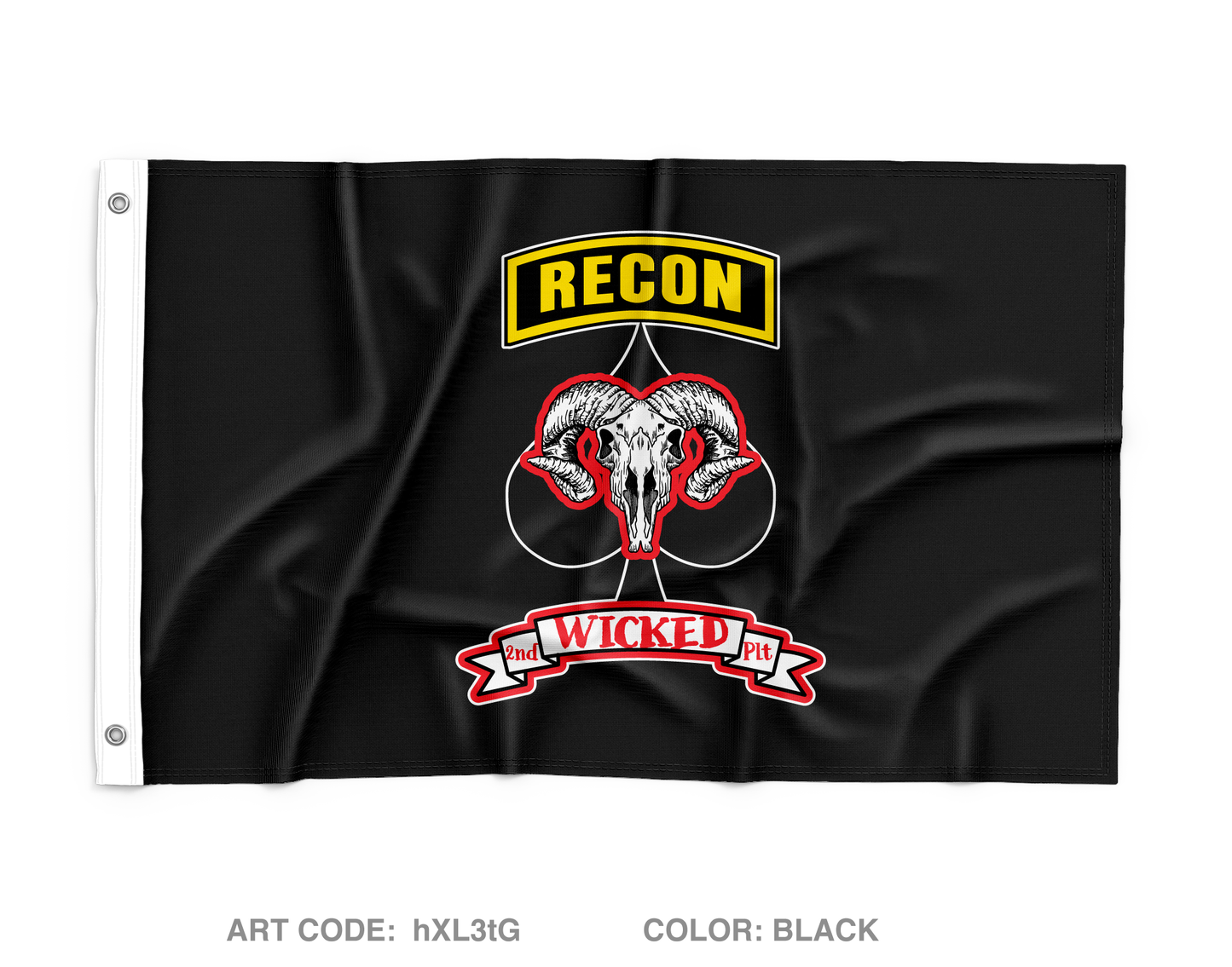 2nd PLT, B TRP, 3-71 CAV Wall Flag - hXL3tG