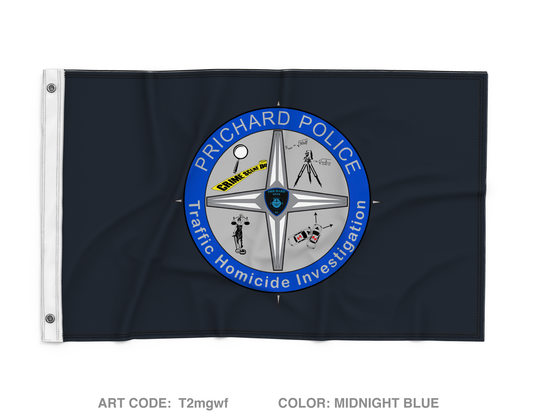 Prichard Police THI Wall Flag - T2mgwf