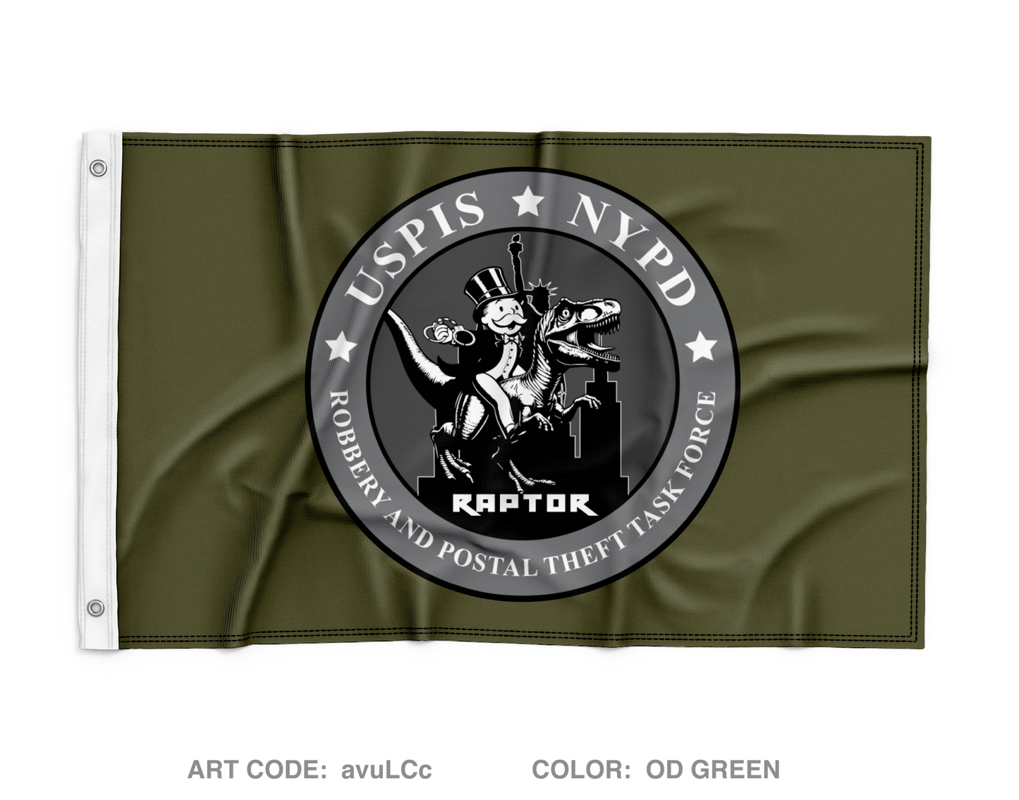 USPIS|NYPD RAPTOR Task Force Wall Flag - avuLCc