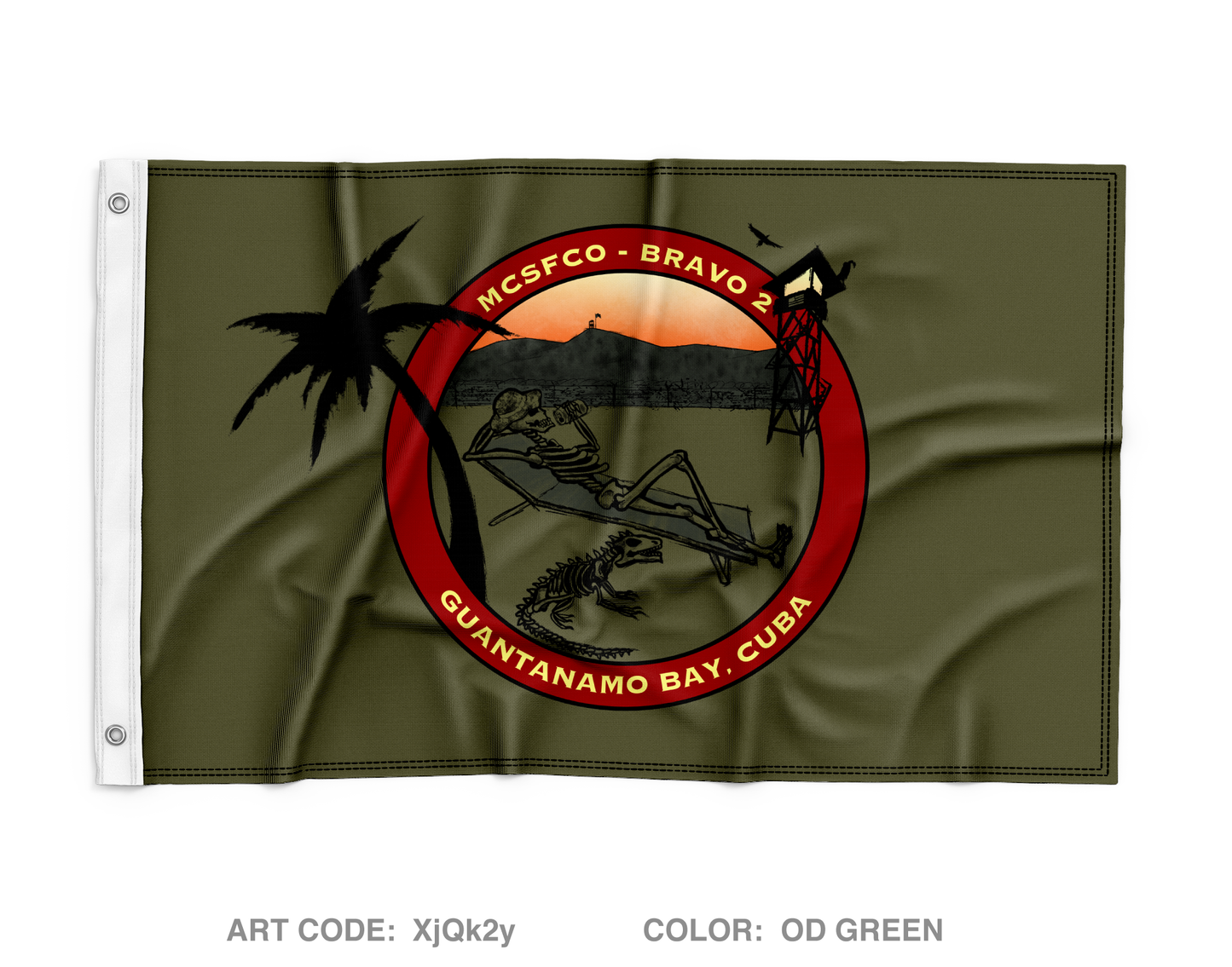 GTMO MCSFCO BRAVO 2 Wall Flag - XjQk2y