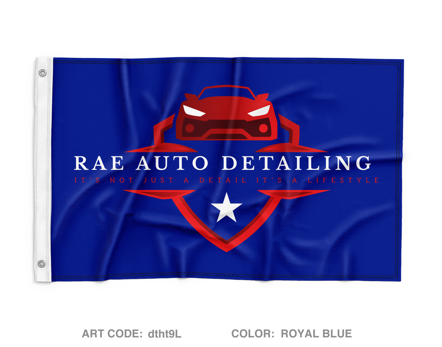 Rae auto detailing Wall Flag - dtht9L