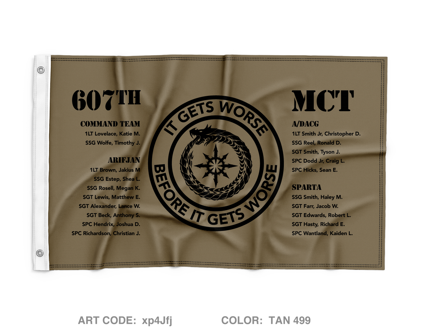 607th MCT Wall Flag - xp4Jfj