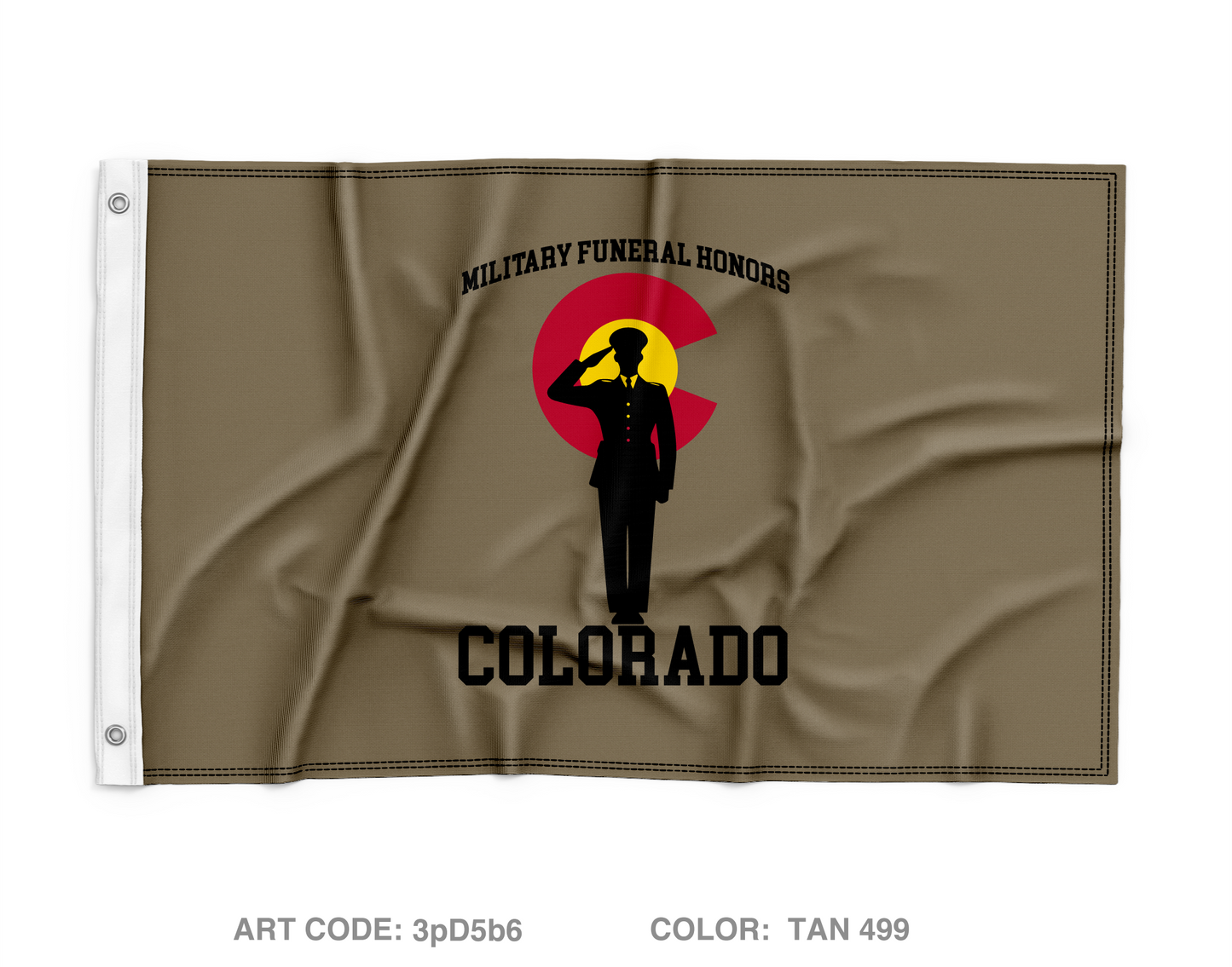 Colorado ARNG Military Funeral Honors Wall Flag - 3pD5b6