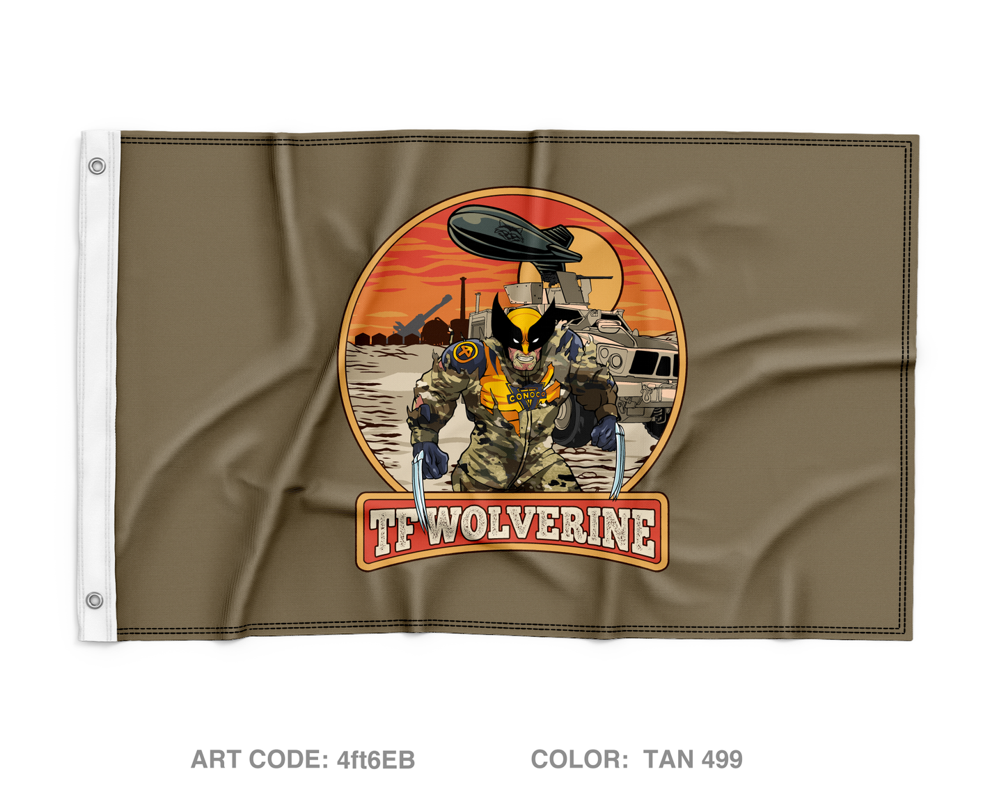 Bravo Company 1-114th Wall Flag - 4ft6EB