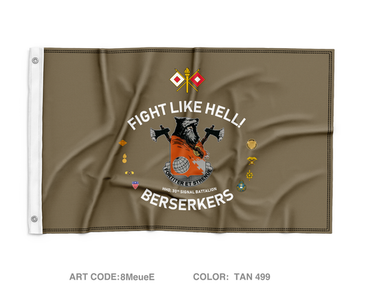 HHD, 30th Signal Battalion, 516th Theater Signal Brigade Wall Flag - 8MeueE