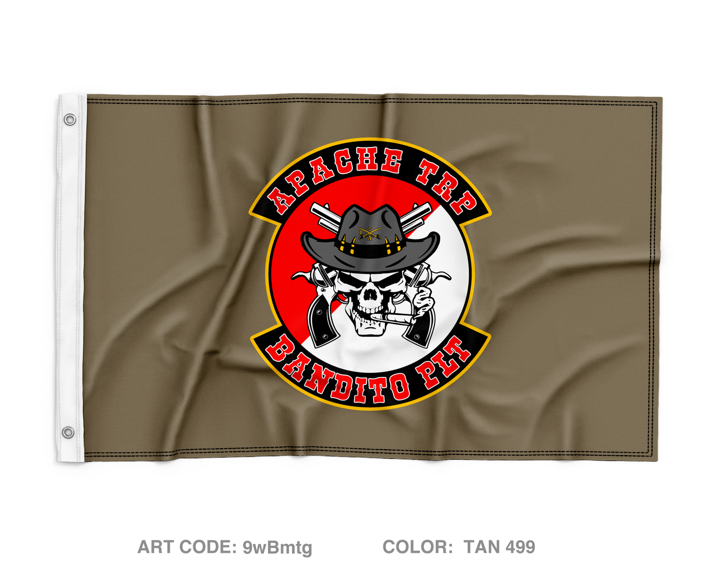 1st plt, A trp, 1-7 cav Wall Flag - 9wBmtg